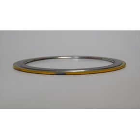 Sur-Seal, Inc. Teadit 900012304GR300 Yellow Band with Gray Stripe Spiral Wound Gasket, High Temperature (Thermal Cycling) and/or Pressure Variations, 12" Pipe Size, 300# Class Flange, 304SS Windings with a Flexible Graphite Filler