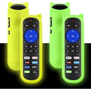 Pack of 2 Universal Remote Compatible with Roku Remote and Roku TV Remote, for Roku Box 1 2 3 4, Roku Express, Roku Premiere, Roku Ultra, for TCL Hisense Onn Hitachi JVC RCA Roku TV wr Anti-Lost Case