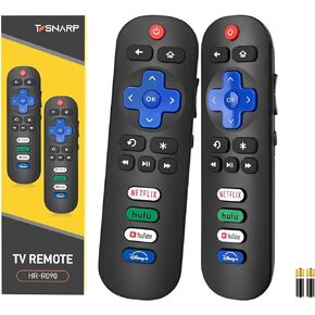 Roku Remote Replacement, Remote Control for Roku TV (Pack of 2), Compatible with TCL Roku/Hisense Roku/Onn Roku/Philips Roku Smart TVs (Not for Stick and Box) with 2*AAA Battery