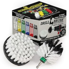 Powerful Cleaning Tools - Smokers and Grills - Electric Spin Scrubber Drill Set for Grill Cleaning - Stainless Steel Scrubber Drill Brush Set - Backyard Accessories Nylon Grill Brush Drill Attachment