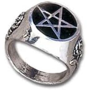 خاتم Roseus Pentagram مقاس W، US 11 من Alchemy Gothic، إنجلترا in Kuwait