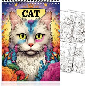 CKMOREL Coloring Book Spiral Bound for Adult 30 Exquisite Pages One Sided Design Premium Cover Coloring Book for Women Thick Paper Relief Stress Anxiety Therapy Coloring Book Relaxation