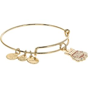Alex and Ani Seasonal Expandable Bangle for Women, ‘HallowQueen’ Charm, Shiny Gold Finish, 2 to 3.5 in