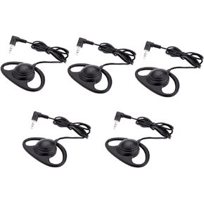 Andoer Single-Sided Business Headset Single Side Headset Headphone Dual Channel Earphone 3.5mm Plug for Laptop PC Skype VoIP ICQ (5PCS)