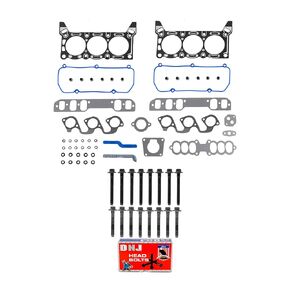 DNJ HGB4158 Cylinder Head Gasket Set with Head Bolt Kit for 1994-1995 Ford Mustang 3.8L 232cid V6 OHV