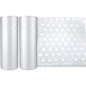 2 Rolls Air Cushion Film 985ft Length Each Roll, Total Length 1970ft, Size 15.7inch x 11.8inch, Air Pillow Bubble Bags Film, Air Cushion Machine Not Included