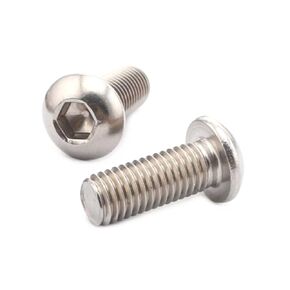 1/4-20 x 2 Button Head Socket Cap Bolts Screws, 304 Stainless Steel, Allen Hex Drive, Pack of 50