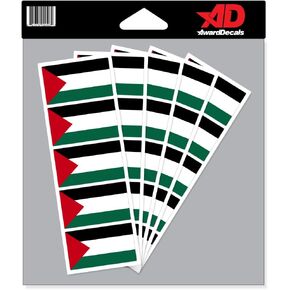 Palestine Flag Sticker Decal for Helmets (Football, Baseball, Softball, Hockey, Lacrosse, Etc.) 50 Stickers The Original Award Decals Premium 20mil Thick Helmet Decals Made in The USA Since 1976