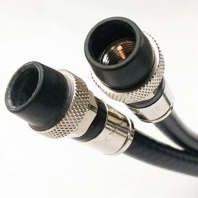 RG6 Coaxial Cable 100ft (Black) - Weather Boot - UL ETL CMR CATV Fire Retardant Satellite Audio Video HD Cable AQUASEAL Compression F-Connectors - Made in USA by PHAT SATELLITE INTL