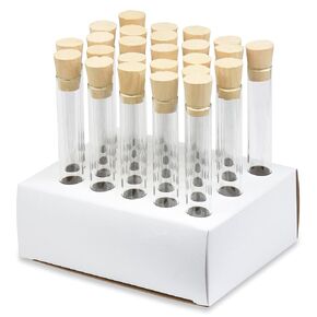 أنابيب اختبار من زجاج البورسليكات مقاس 16 × 150 مم مع سدادات فلين، حجم 23 مل، Karter Scientific 201B1 (عبوة من 10 قطع)
