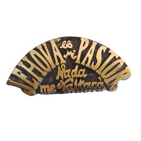 Placa de Letrero de la Biblia, Letrero cristiano para la puerta, Letrero de Dios, Mensajes de textos biblicos decorativos para la casa, Salmo 23 en Español, Regalo cristiano para hombre y mejeres