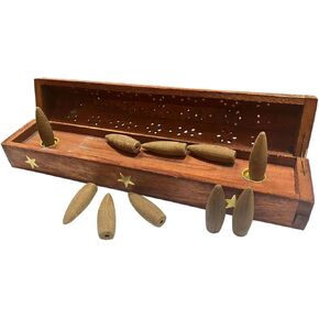 مبخرة بخور على شكل نجمة من Coffin Box (12 بوصة) - مع 10 بخور معطرة بشكل عشوائي in Kuwait