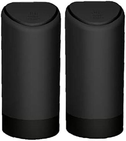 Mini Car Trash Cans with Lid. Leakproof Vehicle Auto Trash Bin. Mini Trash Bin. Automotive Garbage Can for Cars, Home, Office and Home Office. Set of 2. (Black) in Saudi Arabia