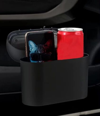 Mini Portable Car Trash Can Car Seat Back Door Hanging Storage Box Multifunctional Car Supplies Capacity 1L (Pink) in Saudi Arabia
