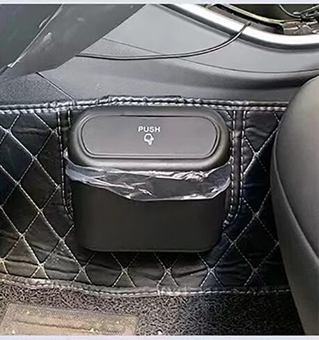 Mini Portable Car Trash Can Car Seat Back Door Hanging Storage Box Multifunctional Car Supplies Capacity 1L (Pink) in Saudi Arabia