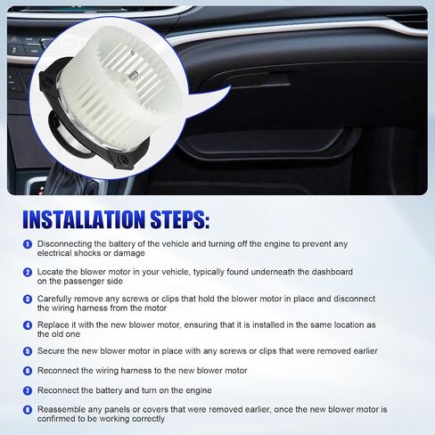 محرك منفاخ HVAC مع مروحة يناسب Chevy Trailblazer GMC Envoy 2002 2003 2004 2005 2006 2007 2008 محرك سخان منفاخ يعمل بالتيار المتردد يستبدل #700109 in Saudi Arabia