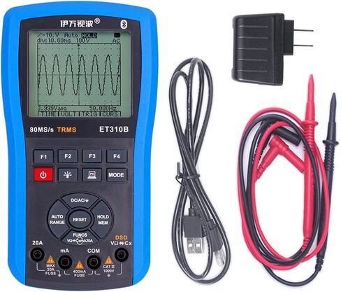 EONE ET310B Bluetooth Oscilloscope Multimeter, Connectable to Android Phone, Handheld Digital Oscilloscopes Kit DSO+DMM, 80M Sampling 20MHz Bandwidth, Auto Waveform Capture in Saudi Arabia