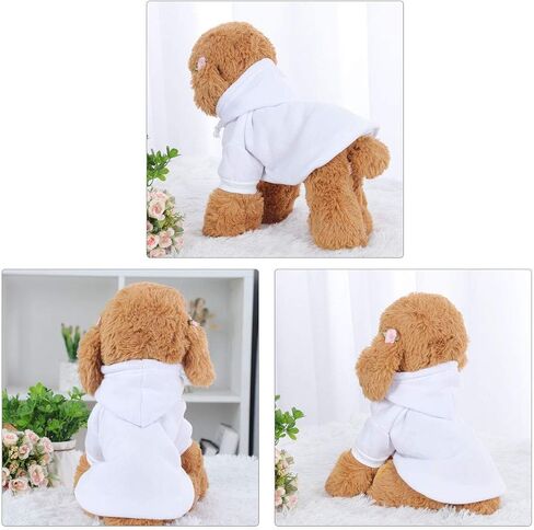 uxcell Pet Dog Hooded Hoody Sweatshirt Clothes Cotton Apparel Puppy Cat Winter/Spring/Fall Costume Outfits Fleece Warm Coat Black XS in Saudi Arabia