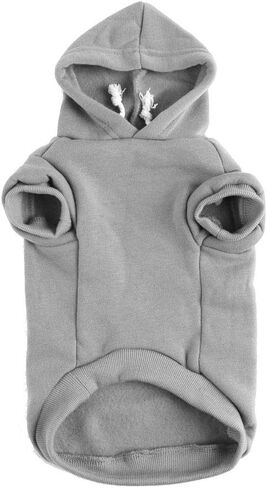 uxcell Pet Dog Hooded Hoody Sweatshirt Clothes Cotton Apparel Puppy Cat Winter/Spring/Fall Costume Outfits Fleece Warm Coat Black XS in Saudi Arabia