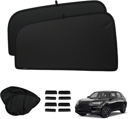 عبوتان من مظلات الشمس لنافذة السيارة لسيارة Honda HRV 2023 2024 - حاجز ظل الشمس أو ظل النافذة الجانبية للسيارة للتخييم والقيلولة والنوم والرضاعة الطبيعية in Kuwait