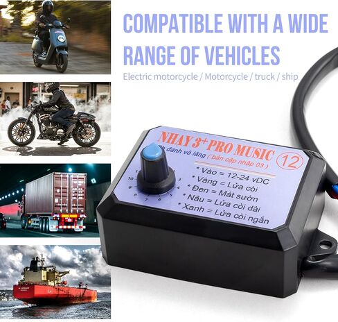 FARBIN Loud Car Horn with 12-Tone Controller 12v Motorcycle Horns High Tone/Low Tone Metal Twin Horns Kit with Protective Grill Universal Electric Horns for Truck Car Motorcycle in Kuwait