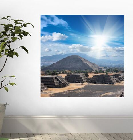 ملصق جداري بتصميم هرم تيوتيهواكان قابل للتقشير واللصق WM242244 (30 بوصة عرض × 29 بوصة ارتفاع) in Kuwait