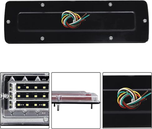 Trailer Light 24 LED Double Face Side Marker Lights, 2PCS Round Truck Rear Stop Light Turn Signal Waterproof 12V 24V Red White Amber Brake Light Indicator in Saudi Arabia