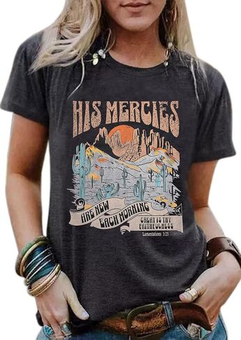Christian T-Shirt Woman Jesus Faith Tshirts Bible Verse Shirts Casual Christians Inspirational Tee Tops in Saudi Arabia
