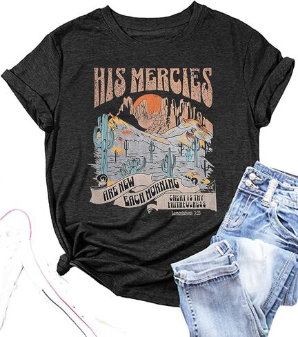 Christian T-Shirt Woman Jesus Faith Tshirts Bible Verse Shirts Casual Christians Inspirational Tee Tops in Saudi Arabia