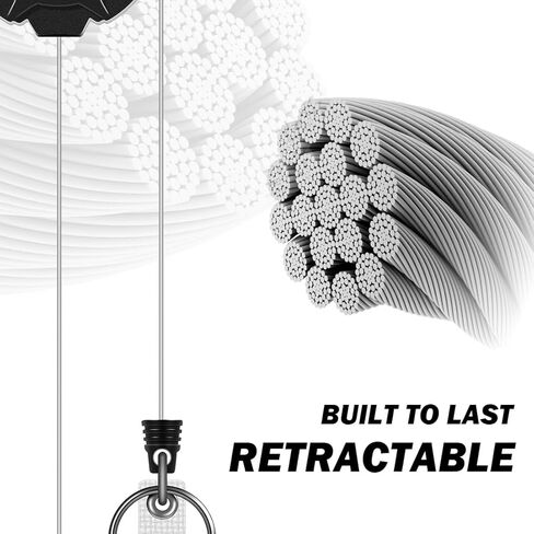 TANOSII Paw Pattern Retractable Badge Holder Retractable ID Badge Reels with Keychain，Badge Clip and Retractable Rope for Doctor Nurse Office Staff 2 Packs with Black Card Holder in Saudi Arabia