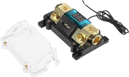X AUTOHAUX سيارة ستيريو الصوت LED عرض الجهد الرقمي مضمنة ANL فيوز حامل 100 أمبير 0 2 4 AWG مقياس in Kuwait