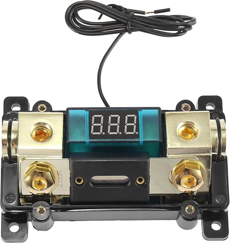 X AUTOHAUX سيارة ستيريو الصوت LED عرض الجهد الرقمي مضمنة ANL فيوز حامل 100 أمبير 0 2 4 AWG مقياس in Kuwait