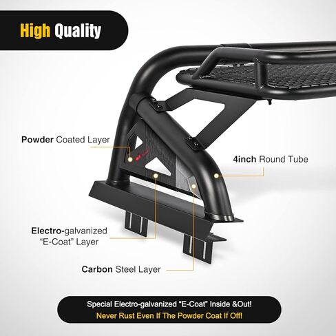 Nilight Truck Bed Chase Rack Roll Bar البضائع الناقل سلة ل2002-2023 دودج Ram1500 2014-2023 شيفروليه سيلفرادو/جي إم سي Sierra1500 2015-2023F150 2014-2023Tundra يناسب الشاحنات كاملة الحجم ضمان لمدة عامين in Kuwait