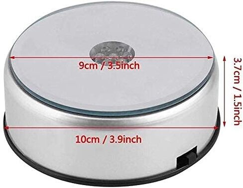2Pack 4" 7 LED Display Base，360 Degree Rotating Display Base Stand for Crystals Glass Art,Colorful Light Rotating Crystal Display Base Stand,Cup Display Stand Turner for Tumbler Cups in Saudi Arabia