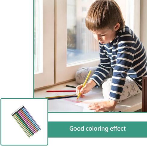 HOTTuoHong 12 قطعة أقلام رسم ملونة أقلام تلوين معدنية أقلام رصاص ملونة احترافية للرسم والكتابة in Kuwait
