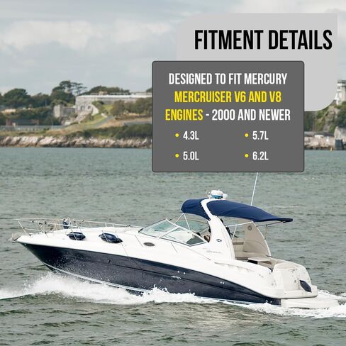 مضخة دافعة لمياه البحر الخام مع بكرة مثبتة لـ Mercury Mercruiser 4.3، 5.0، 5.7، 6.2 L، 8M0137216، 46-8M0118067، 46-862914T10، 46-862914T3، 46-8M0122655 4.3l 5.0l 5.7l 350 ماج برافو in Kuwait