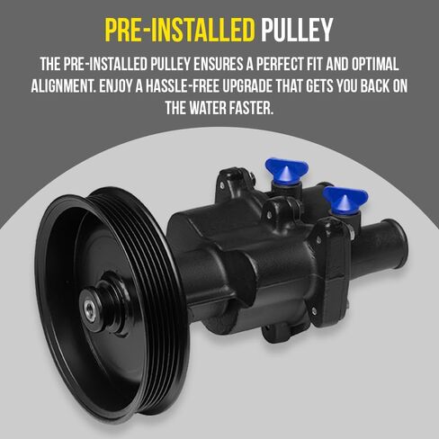 مضخة دافعة لمياه البحر الخام مع بكرة مثبتة لـ Mercury Mercruiser 4.3، 5.0، 5.7، 6.2 L، 8M0137216، 46-8M0118067، 46-862914T10، 46-862914T3، 46-8M0122655 4.3l 5.0l 5.7l 350 ماج برافو in Kuwait