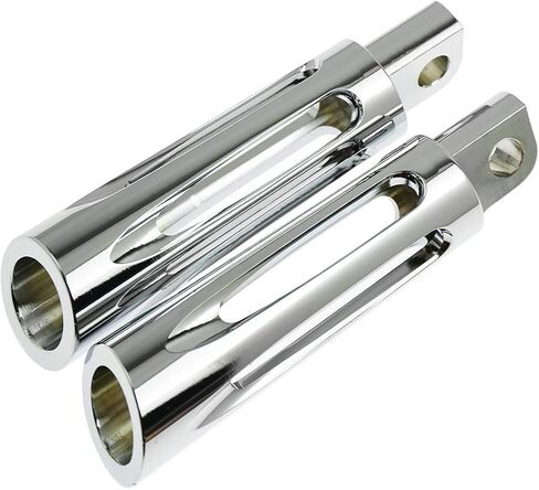 YHMTIVTU دراجة نارية Footpegs باستخدام الحاسب الآلي قطع الذكور جبل أوتاد القدم مسند القدم الدواسات صالح ل Harley Sportster Dyna Road King Electra Glide Fat Bob Chrome 1 زوج in Kuwait