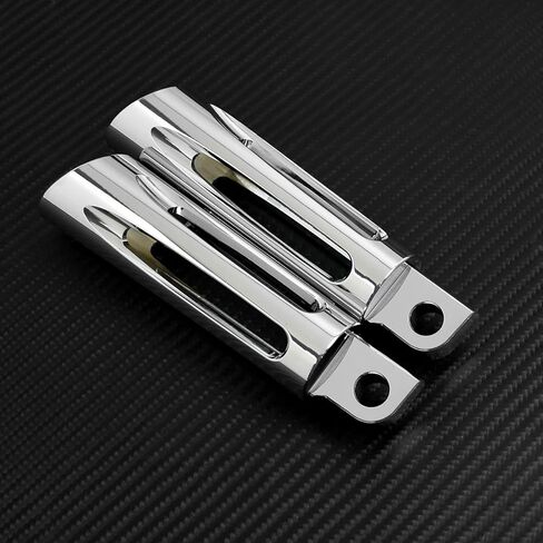 YHMTIVTU دراجة نارية Footpegs باستخدام الحاسب الآلي قطع الذكور جبل أوتاد القدم مسند القدم الدواسات صالح ل Harley Sportster Dyna Road King Electra Glide Fat Bob Chrome 1 زوج in Kuwait