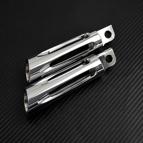 YHMTIVTU دراجة نارية Footpegs باستخدام الحاسب الآلي قطع الذكور جبل أوتاد القدم مسند القدم الدواسات صالح ل Harley Sportster Dyna Road King Electra Glide Fat Bob Chrome 1 زوج in Kuwait