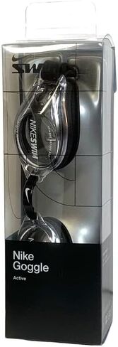 نظارات السباحة Nike Hydroblast Active OS أسود/شفاف (زوج واحد) عدسات سباحة مضادة للضباب قابلة للتعديل/مقاس واحد يناسب الجميع in Saudi Arabia