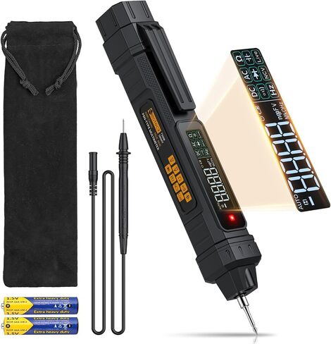 Neoteck 2 in 1 Pen Type Digital Multimeter Non-Contact Voltage Tester 6000 Counts Intelligent Multimeter with LCD Display for AC/DC Voltage Resistance Diode Continuity Capacitance Frequency in Saudi Arabia