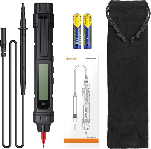 Neoteck 2 in 1 Pen Type Digital Multimeter Non-Contact Voltage Tester 6000 Counts Intelligent Multimeter with LCD Display for AC/DC Voltage Resistance Diode Continuity Capacitance Frequency in Saudi Arabia