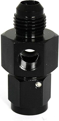 Dracary Nitrous Adapter with Two 1/8" NPT Ports for Gauge Paurge -4 an Male to -4 an Female Black (4AN) in Saudi Arabia