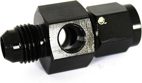 Dracary Nitrous Adapter with Two 1/8" NPT Ports for Gauge Paurge -4 an Male to -4 an Female Black (4AN) in Saudi Arabia