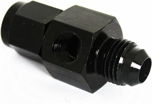 Dracary Nitrous Adapter with Two 1/8" NPT Ports for Gauge Paurge -4 an Male to -4 an Female Black (4AN) in Saudi Arabia