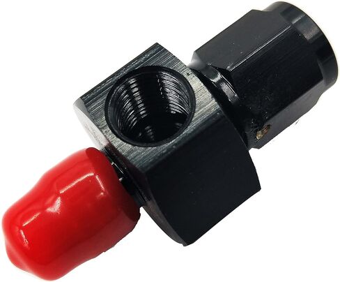 Dracary Nitrous Adapter with Two 1/8" NPT Ports for Gauge Paurge -4 an Male to -4 an Female Black (4AN) in Saudi Arabia
