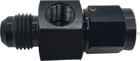 Dracary Nitrous Adapter with Two 1/8" NPT Ports for Gauge Paurge -4 an Male to -4 an Female Black (4AN) in Saudi Arabia