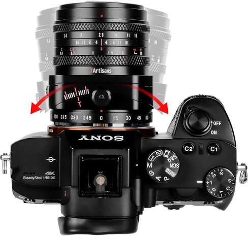 7ARTISANS 50mm F1.4 Tilt Shift APS-C Lens,7 Elements in 6 Groups, 46°Angle of View,De-clicked Aperture Ring,for Sony E Mount Camera A6400 A6300 A6500 A6600 A7R A7RIII A7RIV A7IV A7SIII A9.ect in Saudi Arabia