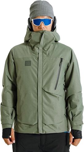 Men's Ski Jacket, Warm Insulated Winter Snow Coat, Lightweight Waterproof Breathable Hooded Jacket with Pockets in Saudi Arabia